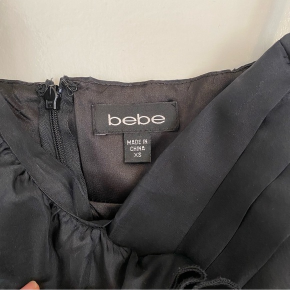 Vintage Bebe One Shoulder Mini Dress with ruffle - Picture 4 of 5